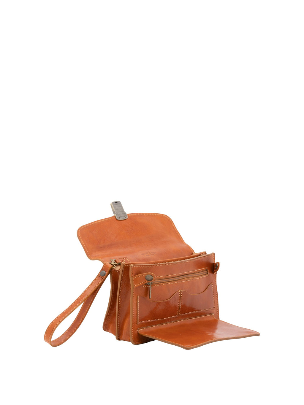 Borsa a mano da uomo In Vera pelle Made in Italy 24x17x8 cm-4