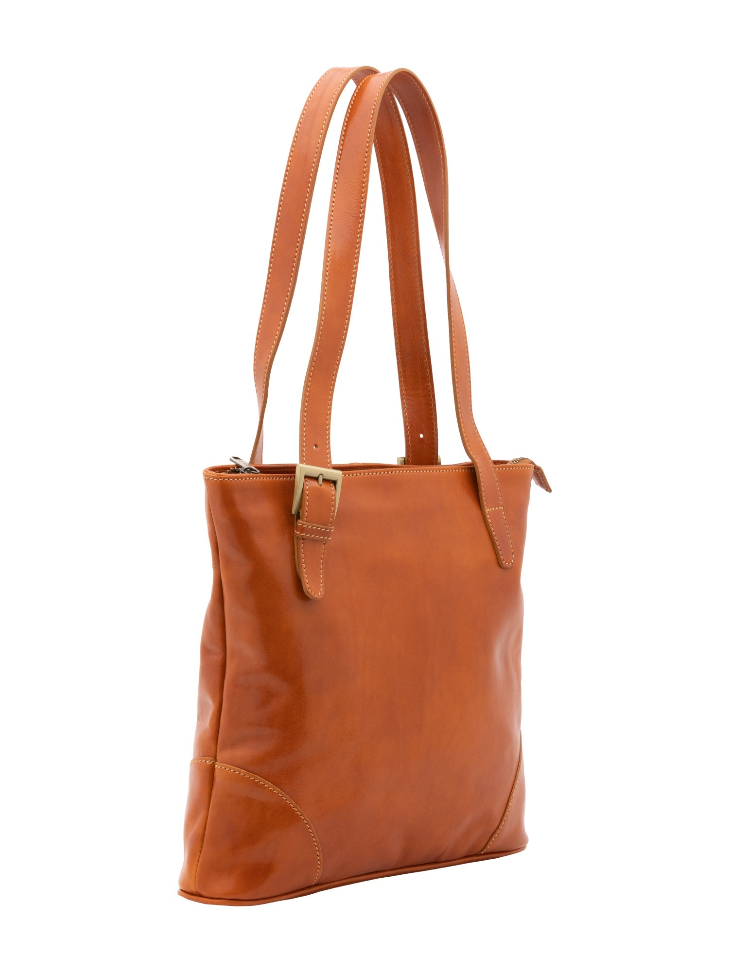 Borsa a spalla da donna In Vera pelle Made in Italy 33x35x8 cm-1