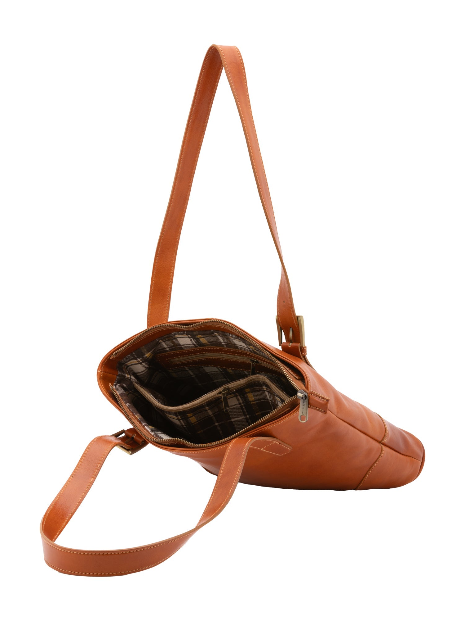 Borsa a spalla da donna In Vera pelle Made in Italy 33x35x8 cm-3