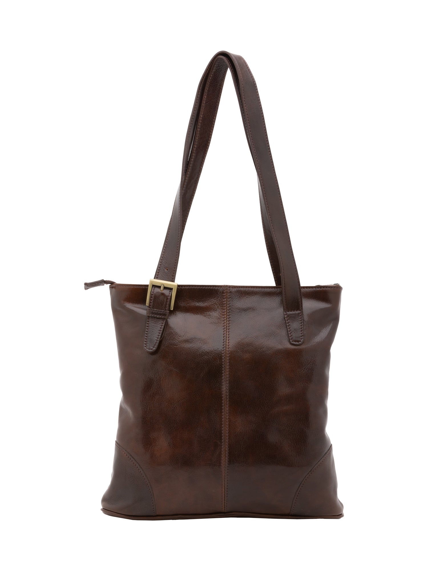 Borsa a spalla da donna In Vera pelle Made in Italy 33x35x8 cm-3