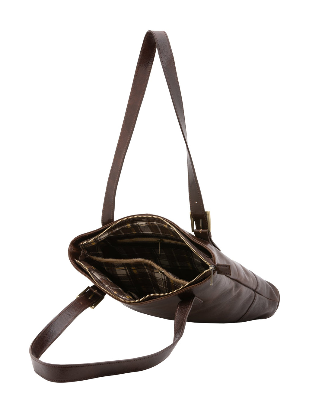 Borsa a spalla da donna In Vera pelle Made in Italy 33x35x8 cm-4