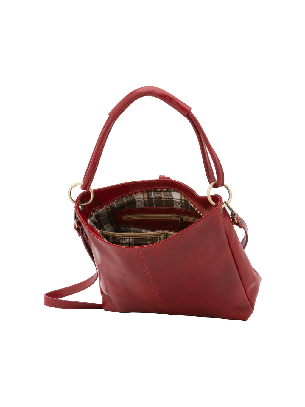 Borsa a spalla da donna In Vera pelle Made in Italy 29x32x11 cm-4