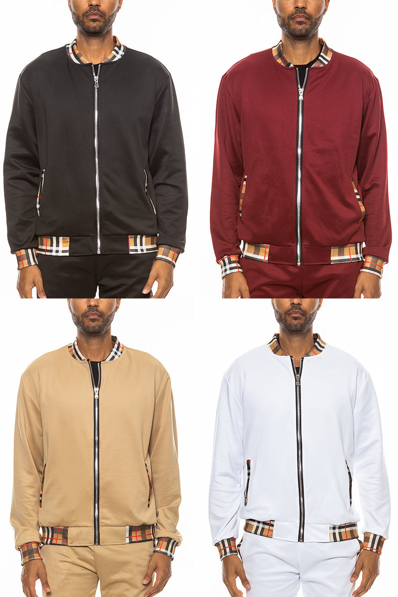 Checkered Detail Track Jacket