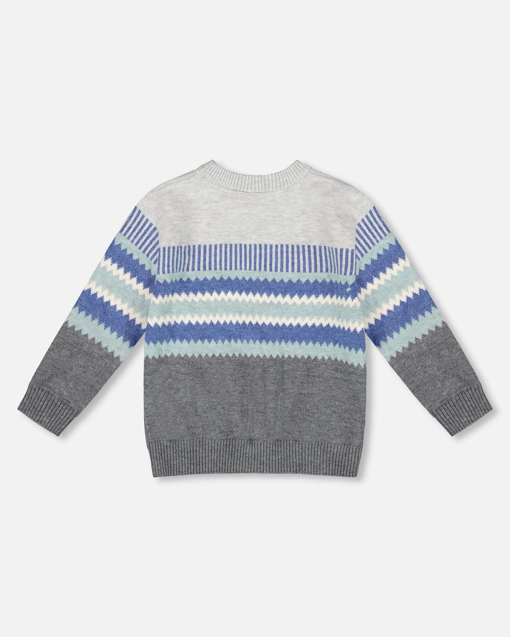 Knitted Jacquard Sweater Dark Gray
