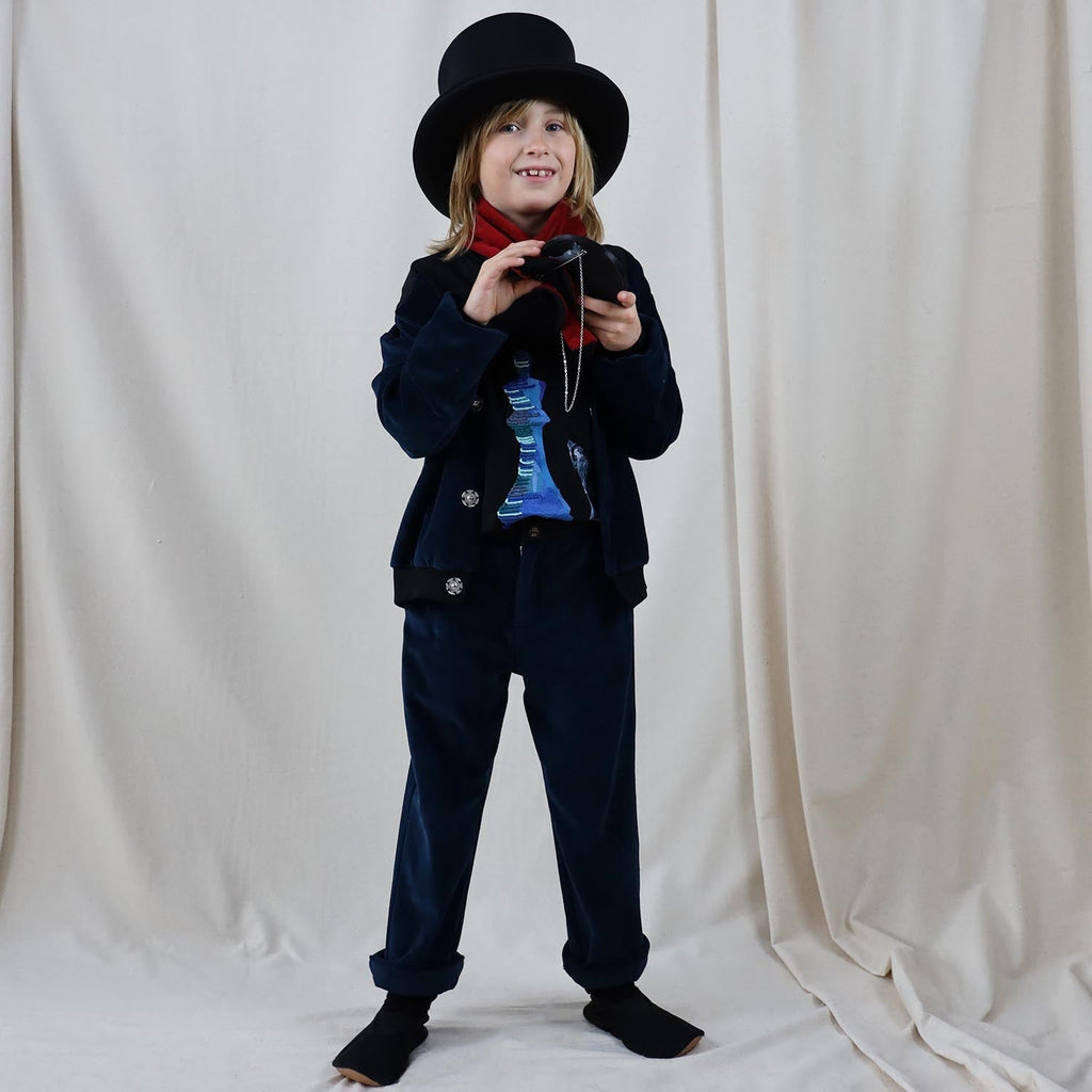 PRELOVED Blue Velvet Weekend Pants, 16 years