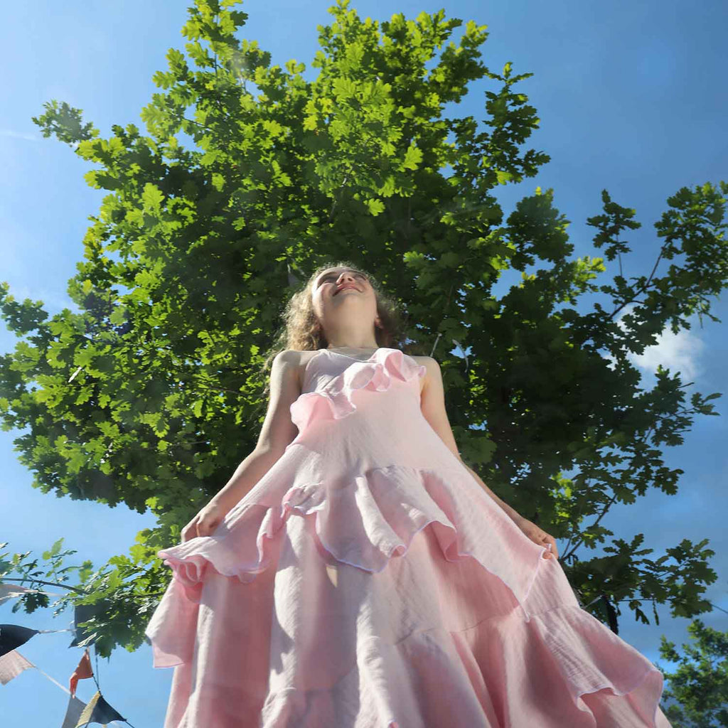 Light Pink Flower Girls Dress