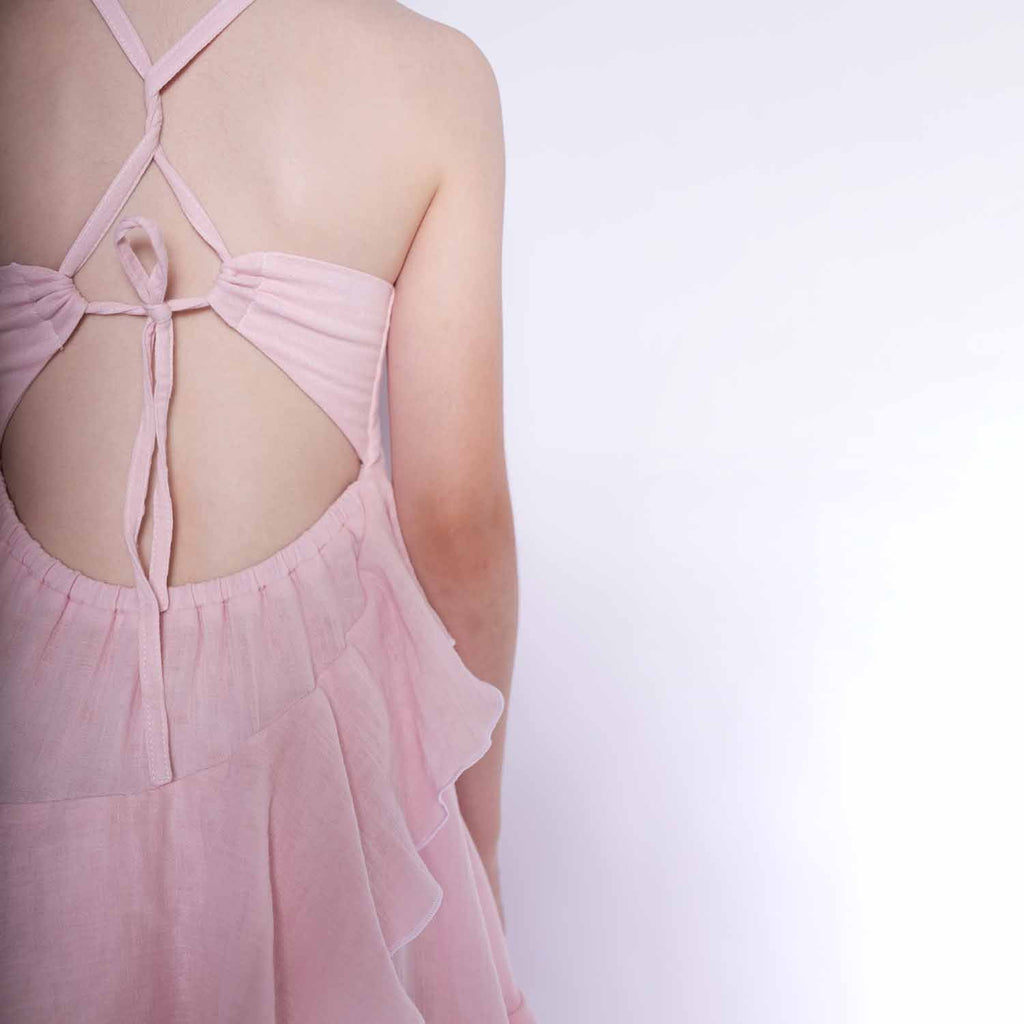 Light Pink Flower Girls Dress