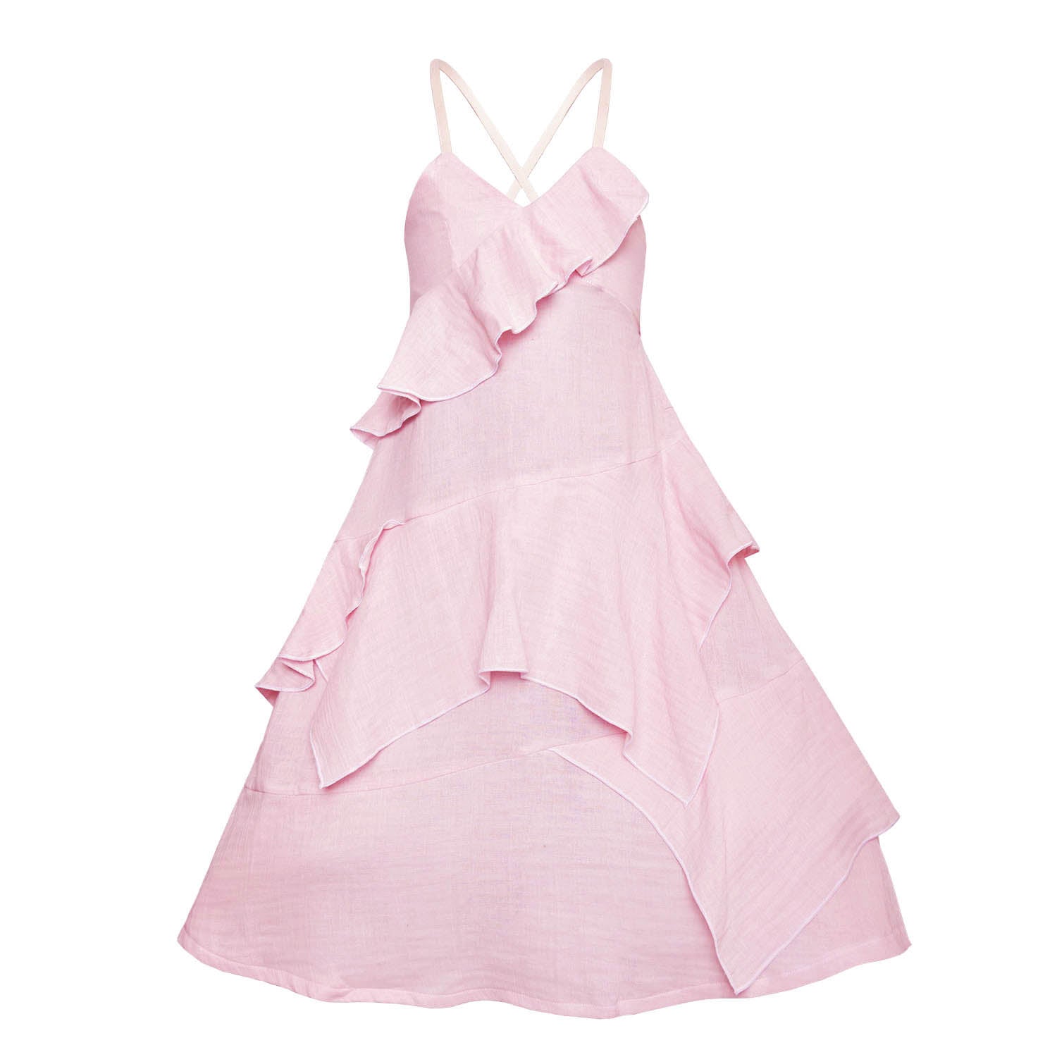 Light Pink Flower Girls Dress