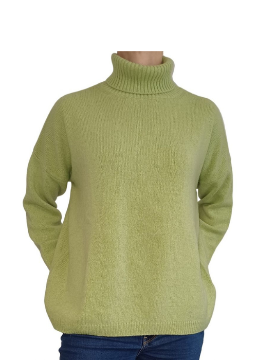 Women's Oversized High Neck Cashmere Sweater Regenerated