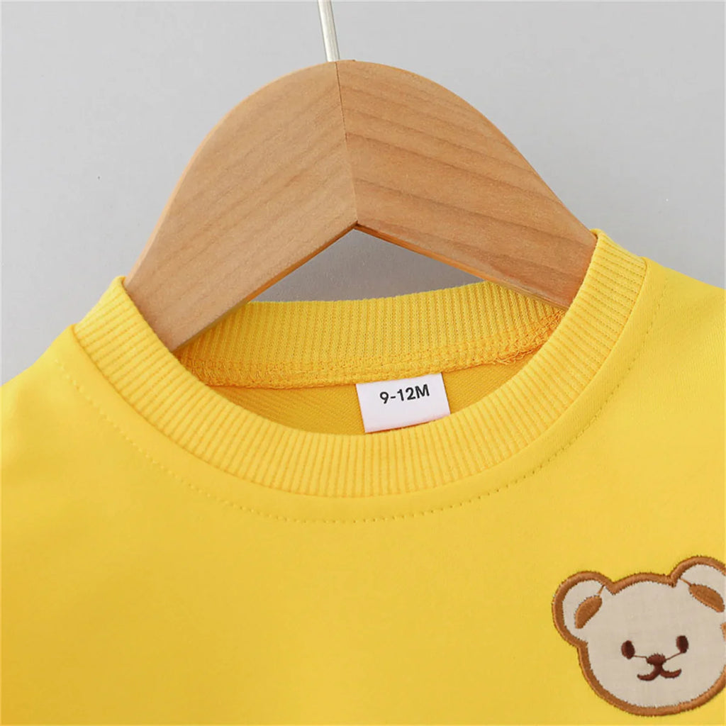 Cotton tracksuit set 2 pcs sweatshirt and trousers for Little Bear children
