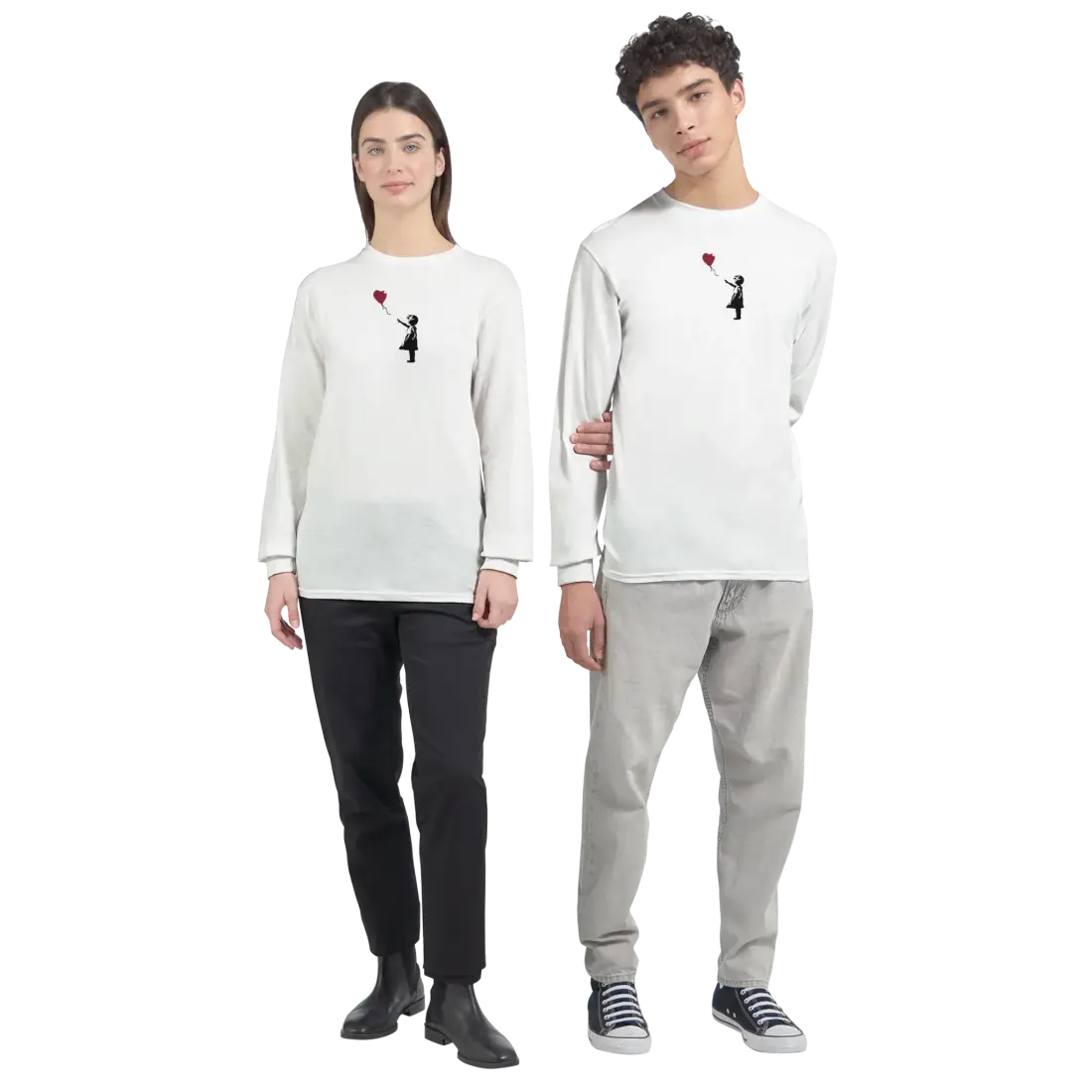 Banksy The Girl with a Red Balloon Artwork Long Sleeve Shirt