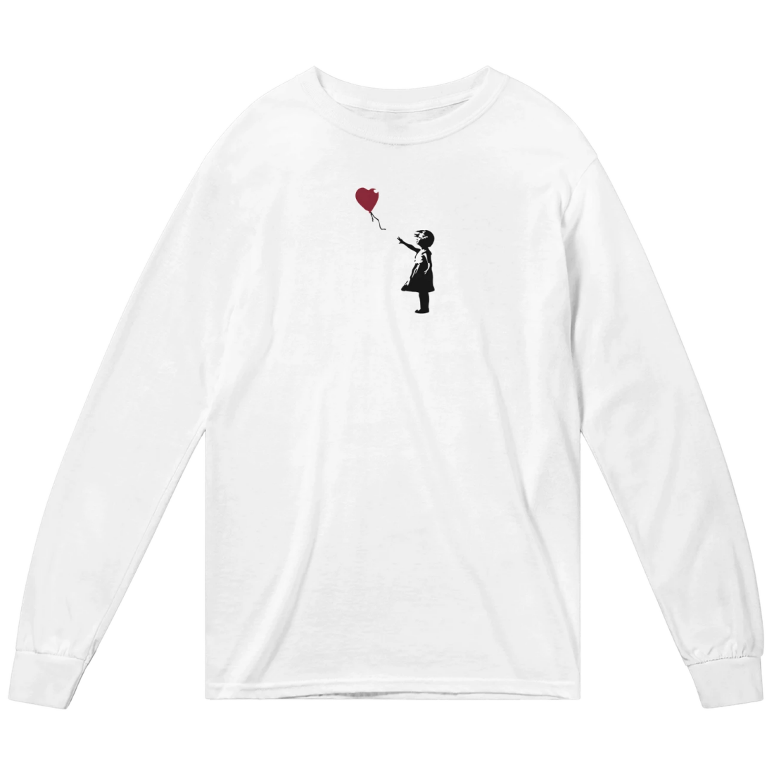 Banksy The Girl with a Red Balloon Artwork Long Sleeve Shirt