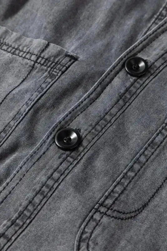 Patched Pocket Split Denim Jacket