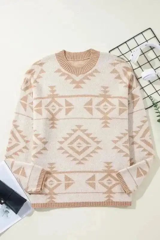 Aztec Charm Plus Size Sweater