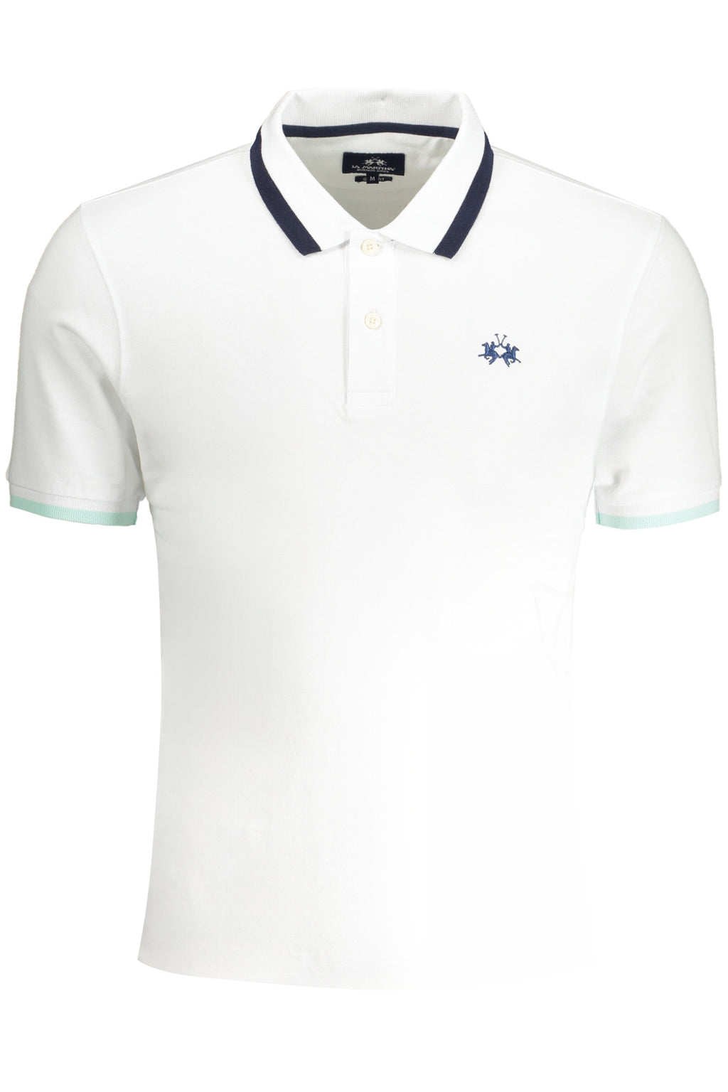 LA MARTINA MEN'S WHITE SHORT SLEEVED POLO SHIRT