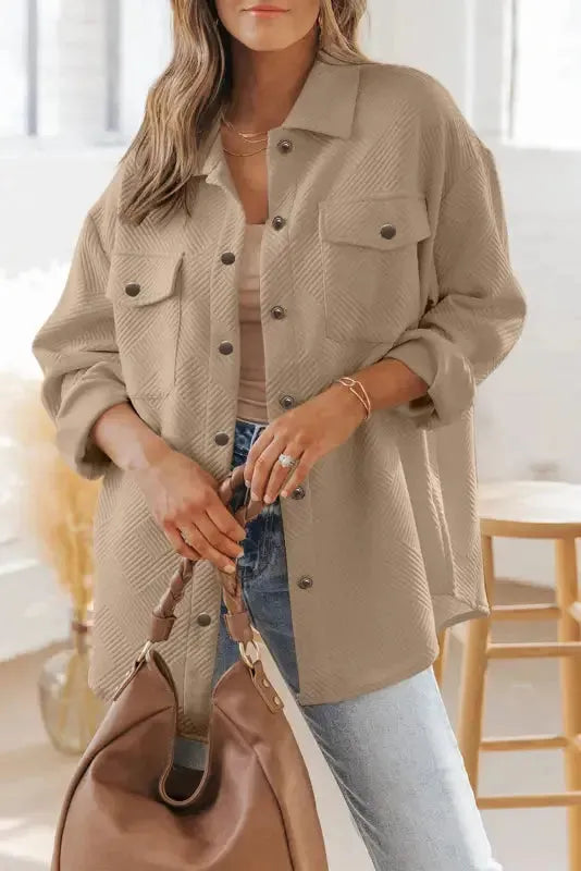 Plus Size Textured Jacket