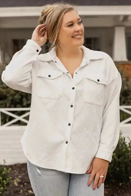 Plus Size Textured Jacket