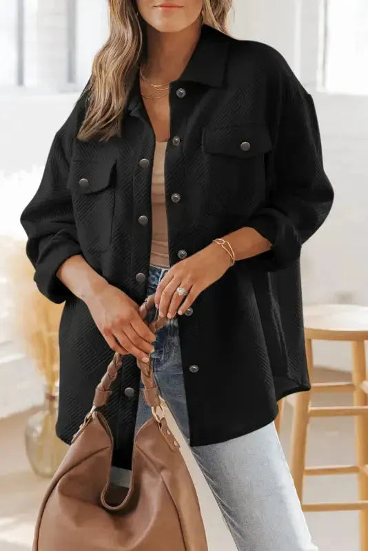 Plus Size Textured Jacket