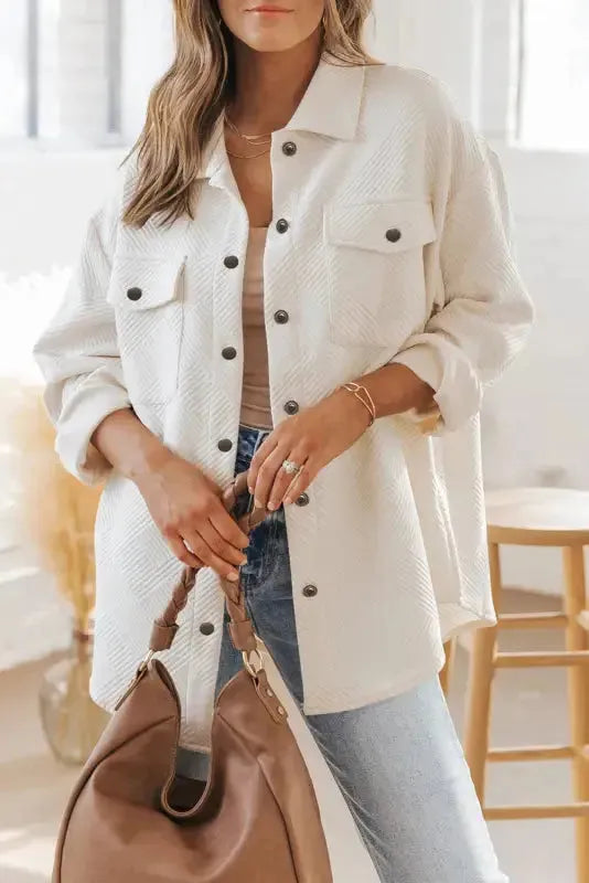 Plus Size Textured Jacket
