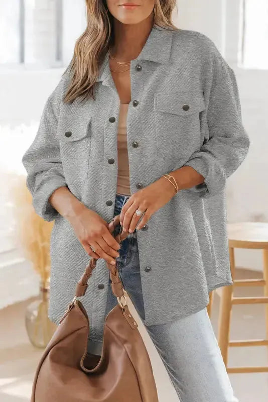 Plus Size Textured Jacket