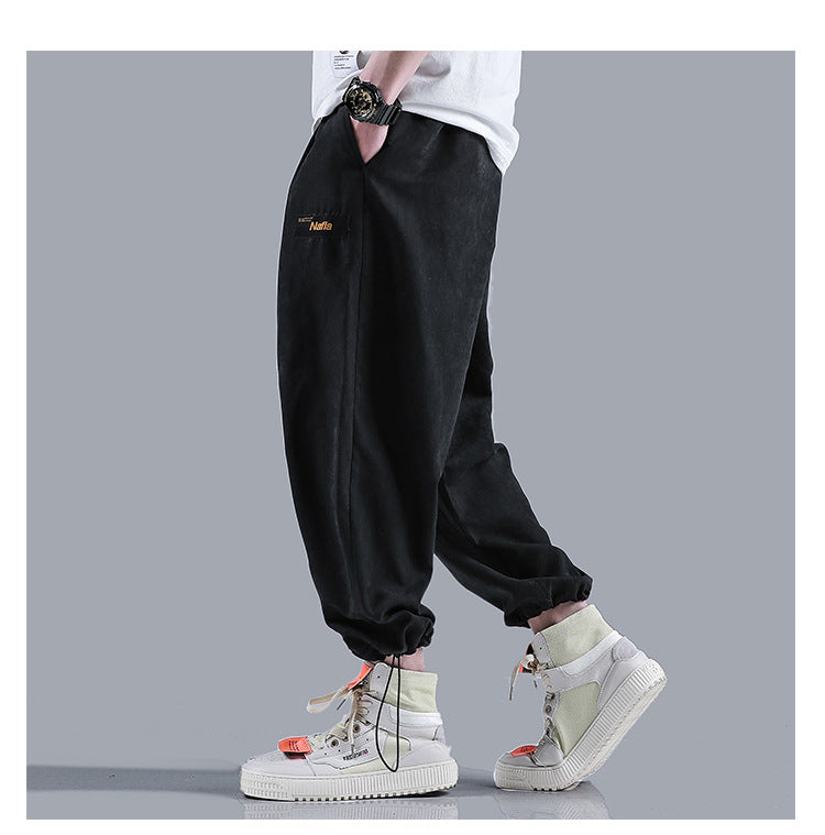 Men Jogger Solid color  Side Pockets Loose Style Men's Sweatpants Fashion Harajuku High Street Casual Pants 5 Colors