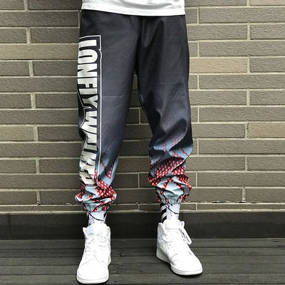 Hip hop Pants Men Loose Joggers Print Streetwear Harem Pants Big Size S-3XL Casual Harajuku Funny Print Ankle length Trousers