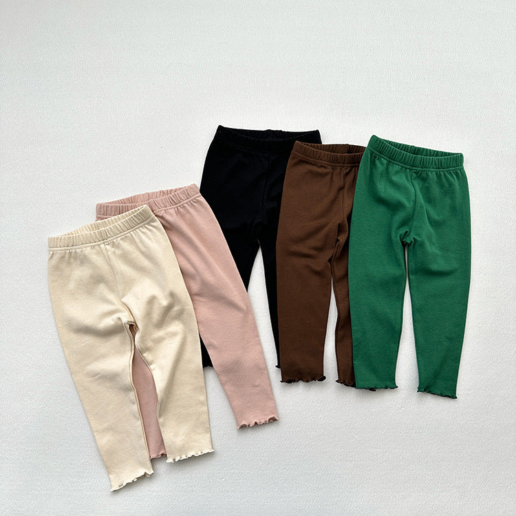 Children's Solid Color Leggings Girls Kindergarten Trousers