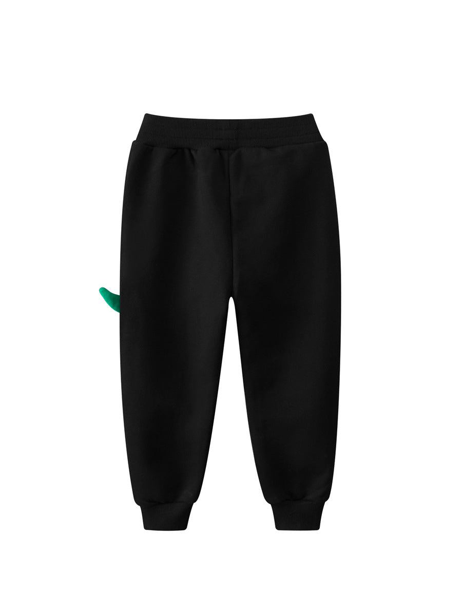 Children Boys Dinosaur Skating Cartoon Sports Trousers With Pockets