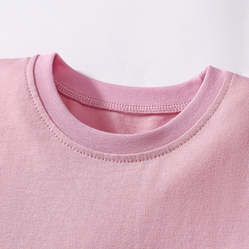 Summer Arrival Animals Cartoon Pattern Short Sleeves Floral Dress for Stylish Girls