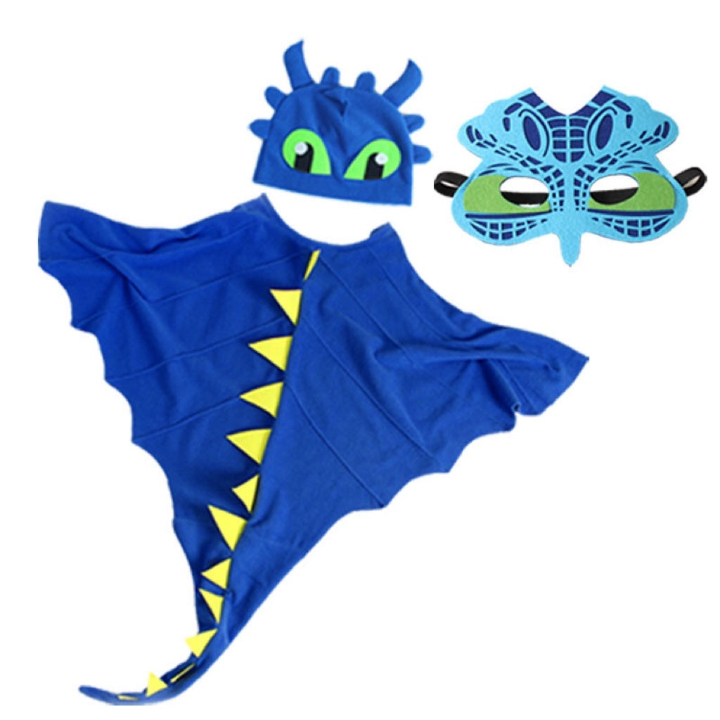 Halloween Dinosaur Cloak Hats Mask Costume Sets