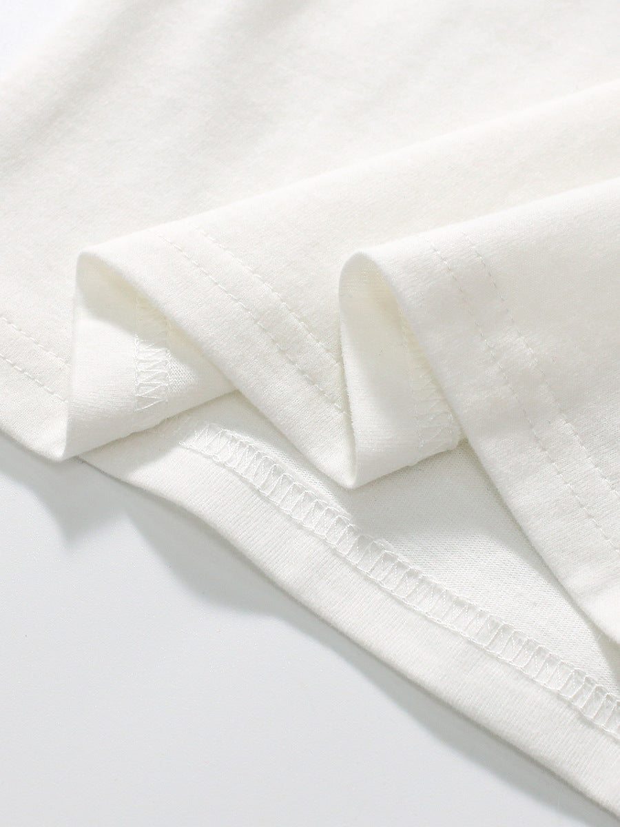 Unisex Kids’ Cartoon Print T-Shirt In European And American Style For Summer