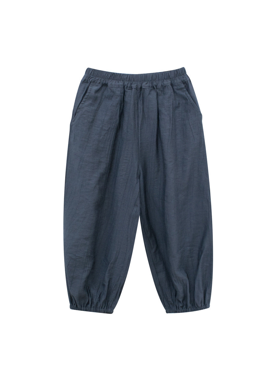 Children’s Summer Comfortable Simple Casual Plain Pants – Thin Trousers
