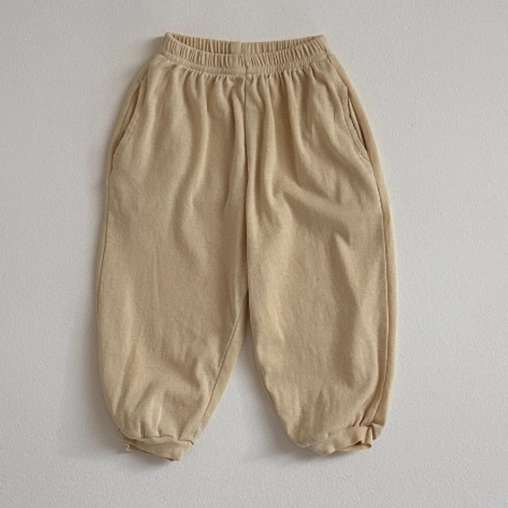 Children Summer Unisex Solid Color Thin Breathable Pants Casual Kids Trousers