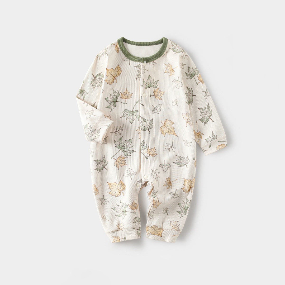 Spring Arrival Baby Unisex Long Sleeves Simple Pattern Rompers