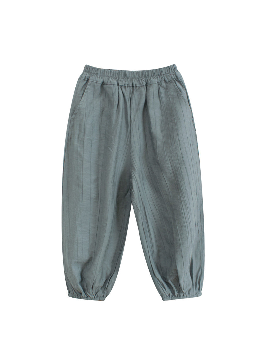 Children’s Summer Comfortable Simple Casual Plain Pants – Thin Trousers