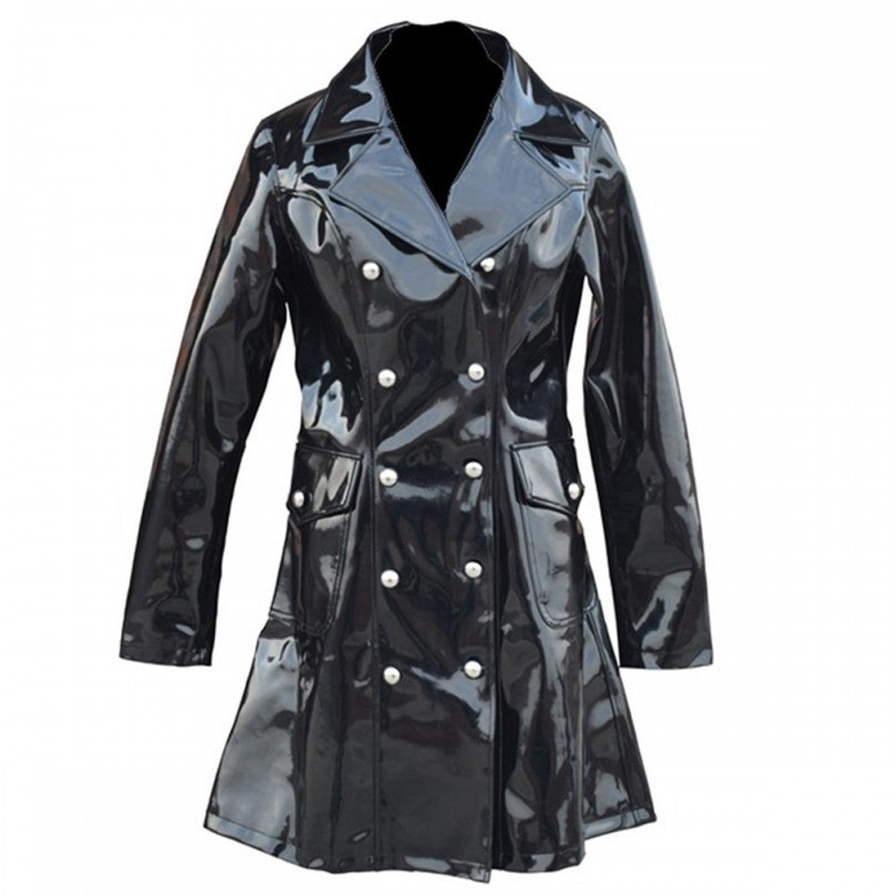 Silver Pvc Jacket Women Gothic Vinyl Jacket PVC Elegant Star Jacket – Strikkebilla
